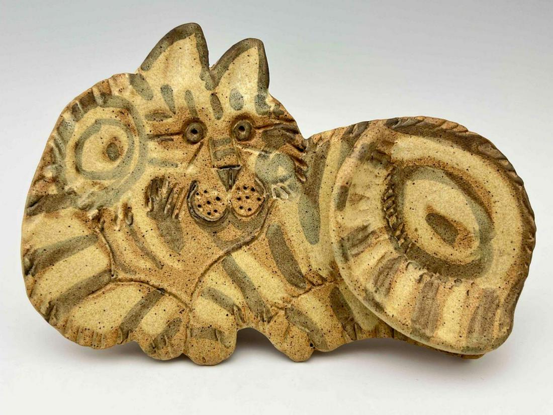 Art Pottery Cat Plaque, Jennie Hale (Attr) (1 of 8)
