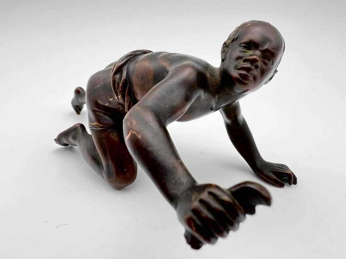 Franz Bergman, African Warrior Bronze Sculpture (1 of 20)