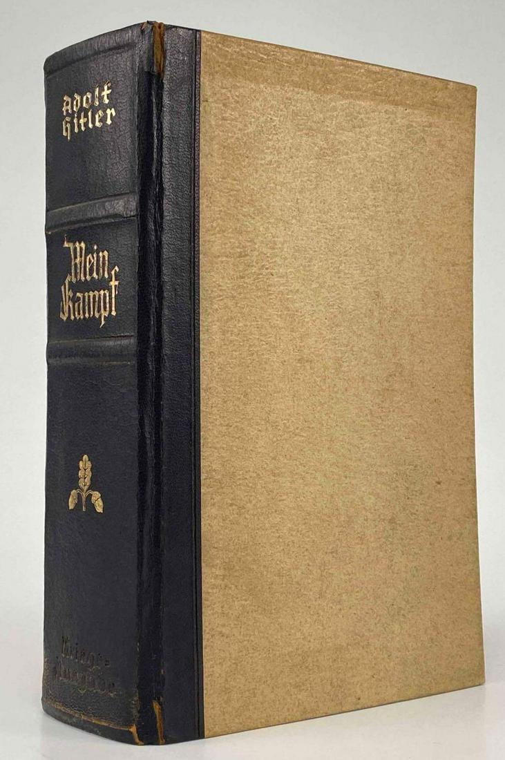 1944 Printing Of Mein Kampf: 1944 Printing Of Mein Kampf, Adolf Hitler, 1944, Printed In Germany By Wald-Heim Eberle. Approximately 7.50H x 4.9375W x 1.875D in.