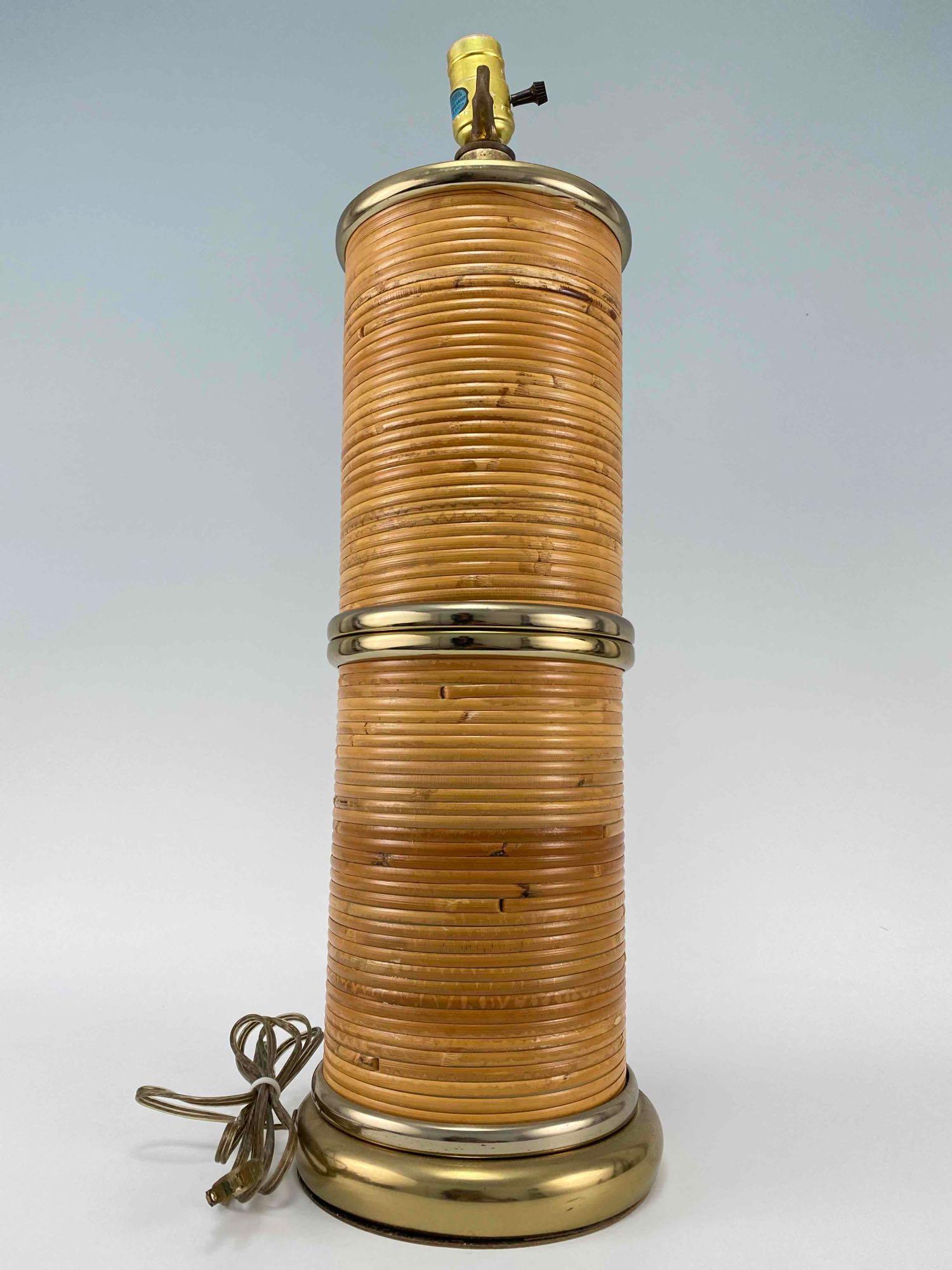 Wrapped Pencil Reed Lamp, After Gabriella Crespi (1 of 12)