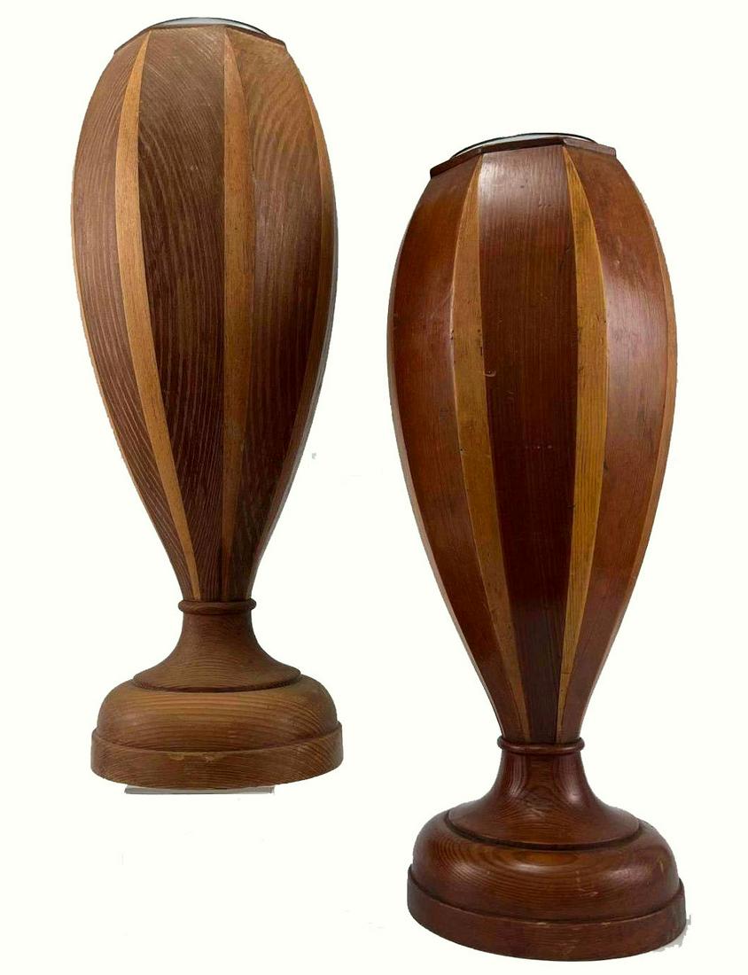Pair of Mid Century Modern Geometric Vases (1 of 18)