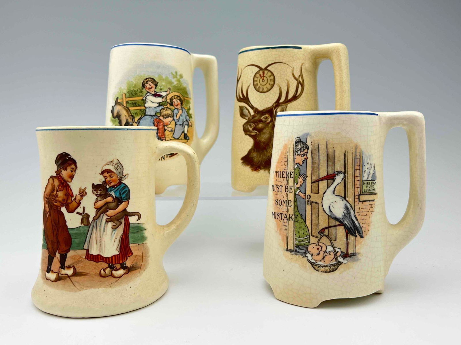 4 Early Roseville Mugs (1 of 17)