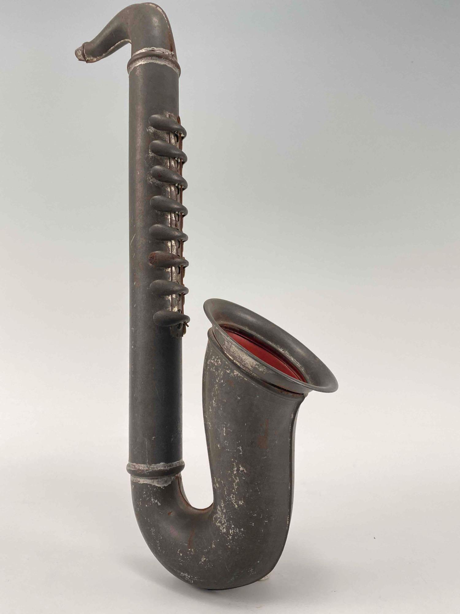 Tin Folk Art Saxophone, Fully Functional (1 of 19)