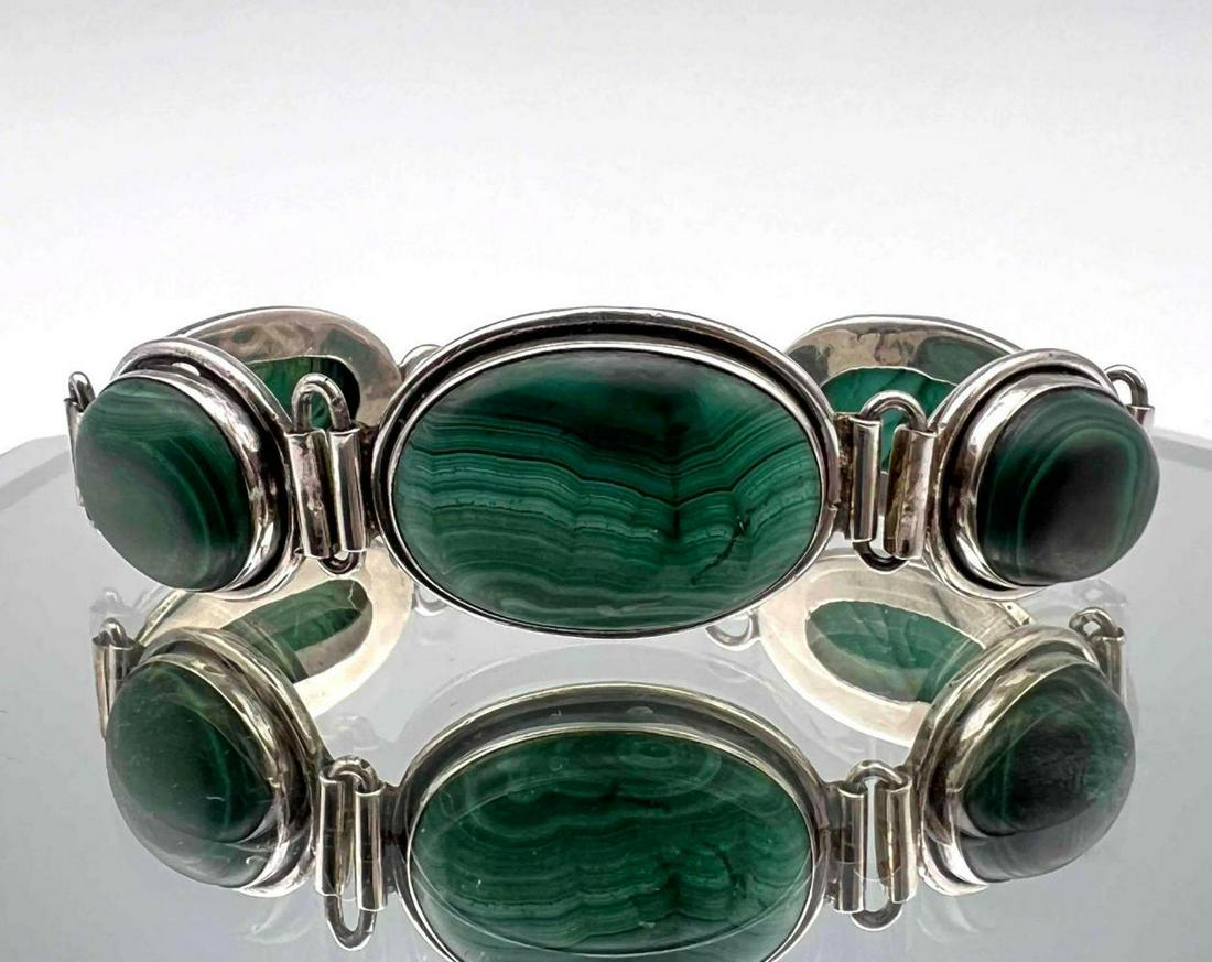 Sterling Silver Malachite Bracelet (1 of 19)