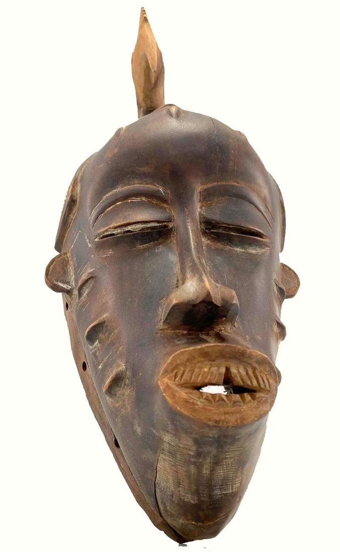 African Carved Wood Mask, Probably Ivory Coast (1 of 20)