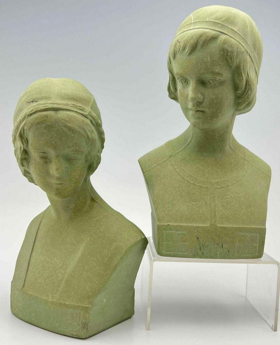Two Fleuron Porcelain Busts of Women (1 of 16)
