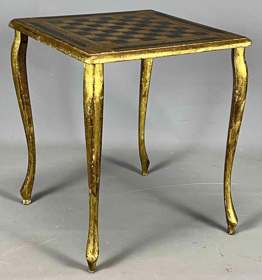 Gilt Cabriole Leg Game Table (1 of 18)