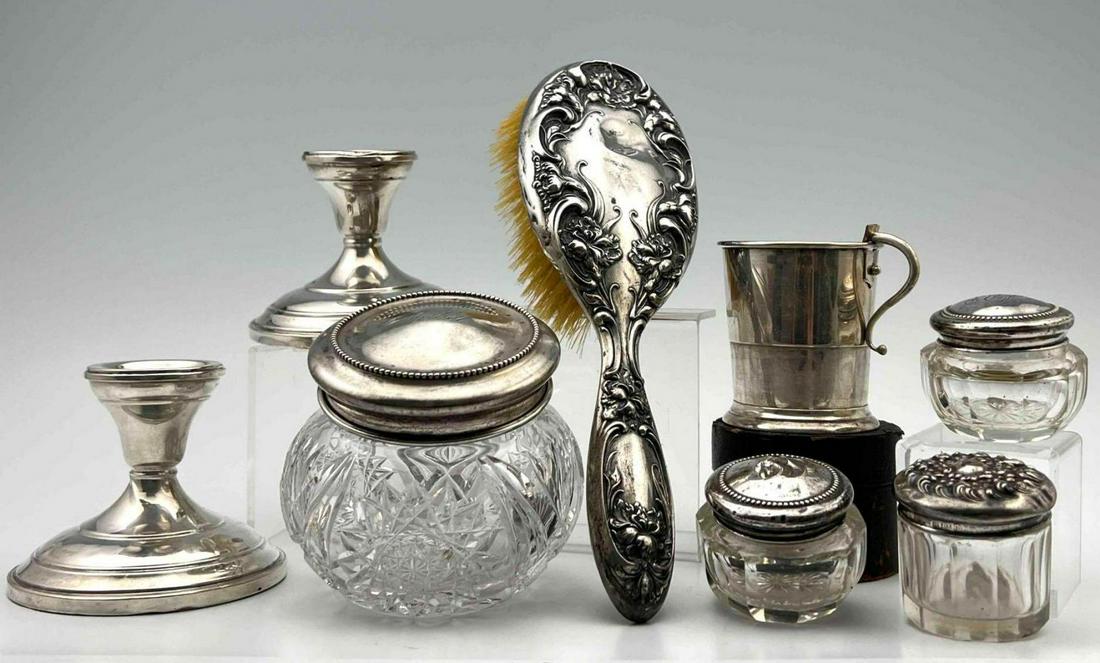Eight Piece Antique Sterling Silver Collection (1 of 20)