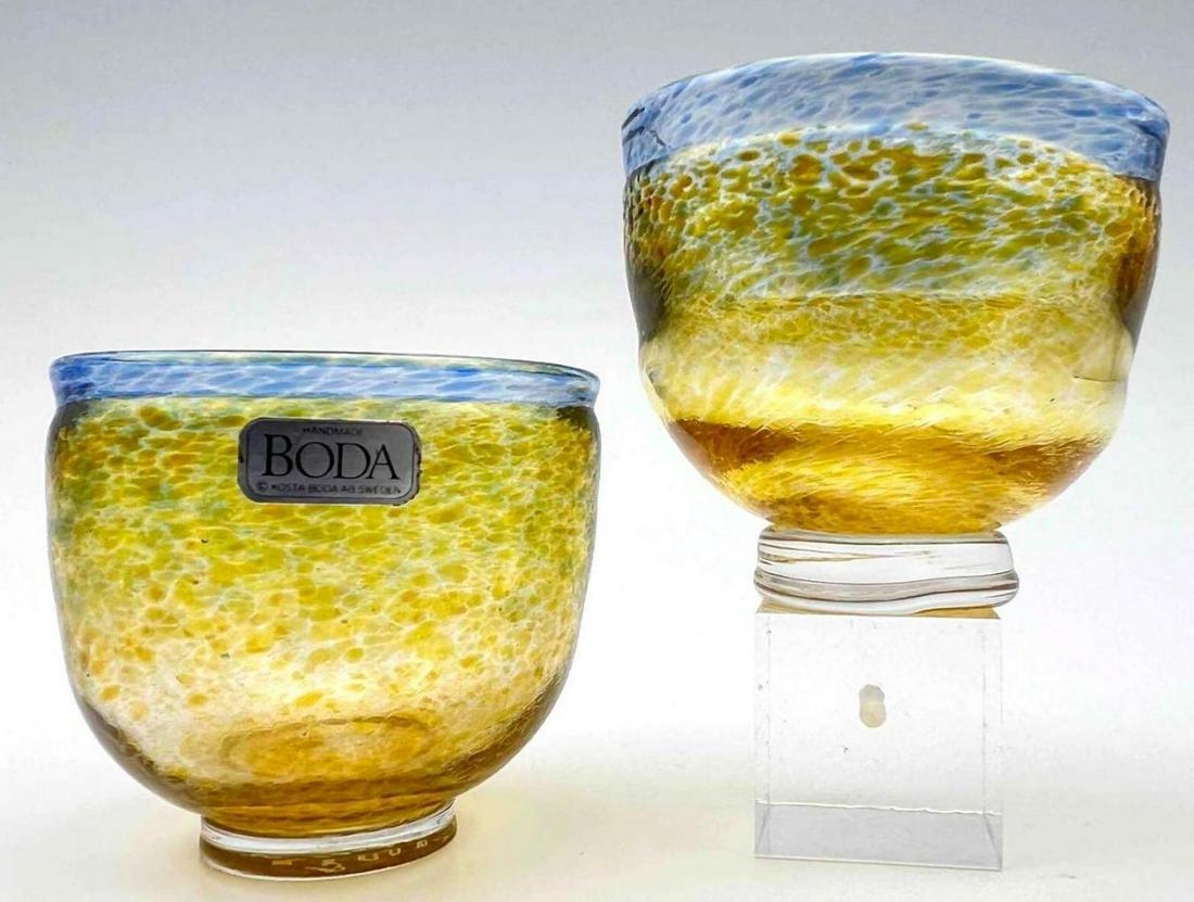Two Kosta Boda SAS Artist Collection Art Glass Cups, B. Vallien (1 of 16)