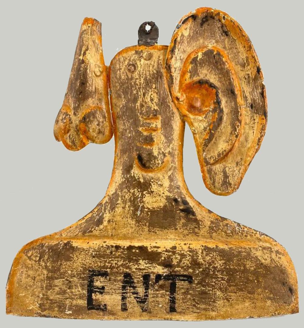 Older Tin Sign ENT (Ear Nose Throat) (1 of 16)