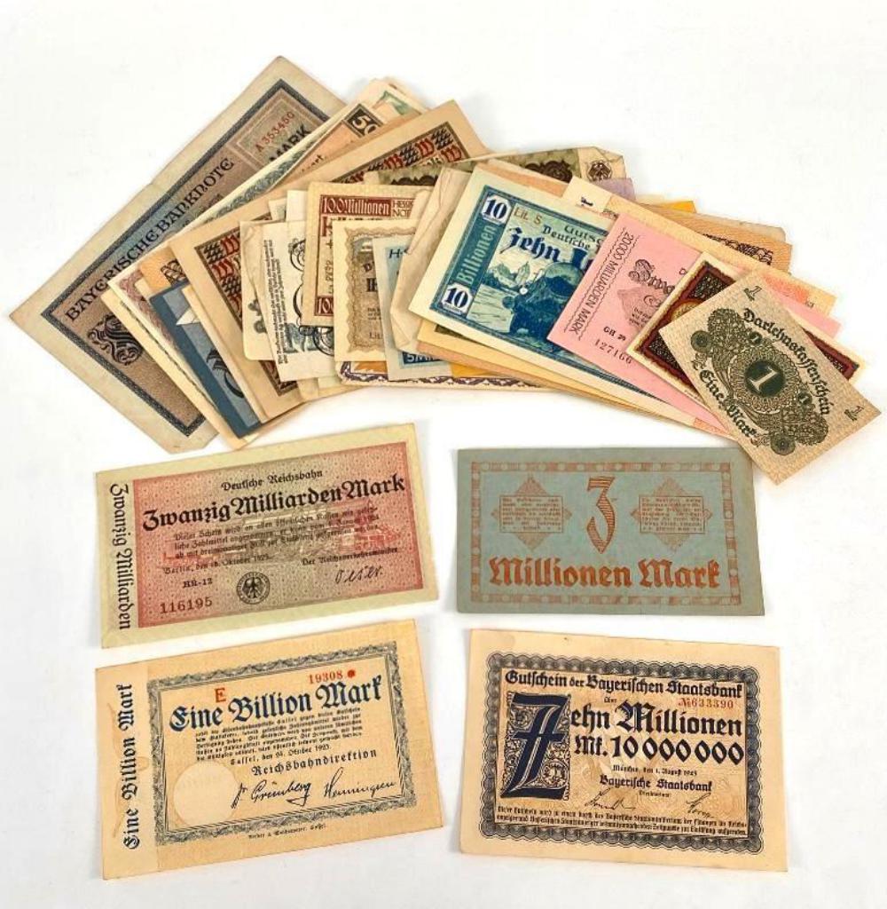 50 Post World War I German Bank Notes, From 1922-1923 (1 of 19)