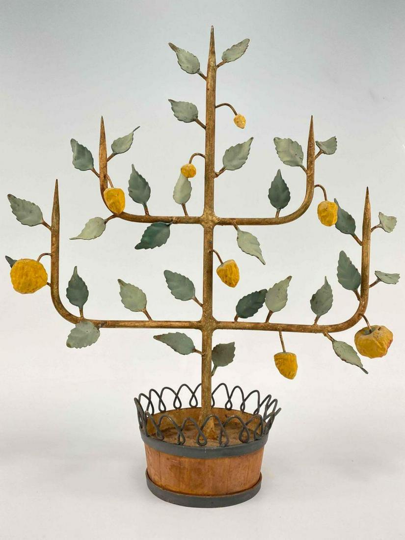 Italian Tole Painted Metal Lemon Tree (1 of 19)