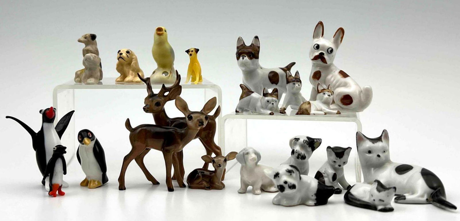 24 Pieces Of Ceramic And Glass Miniature Animals (1 of 15)