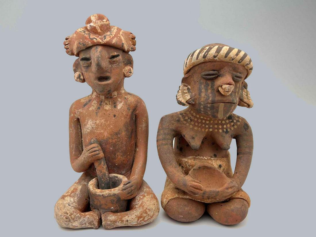 Two Pre-Columbian Style Terra Cotta Nayarit Figures (1 of 14)
