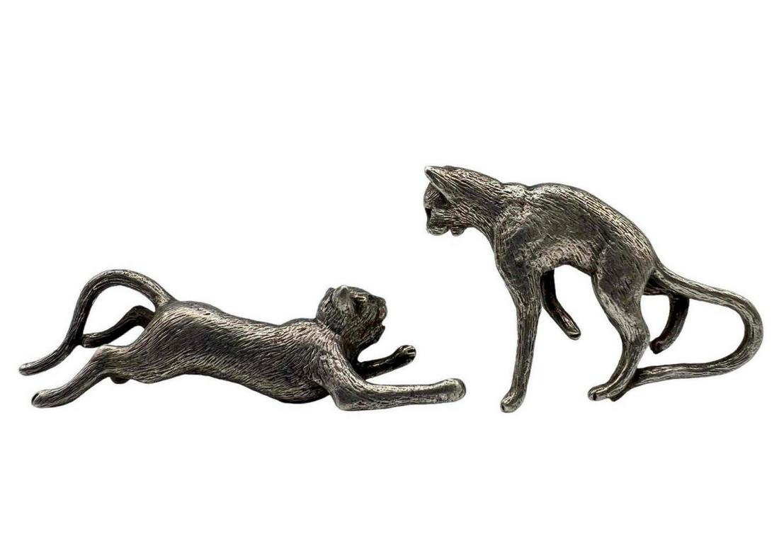 Two Sterling Silver Cat Brooches (1 of 9)