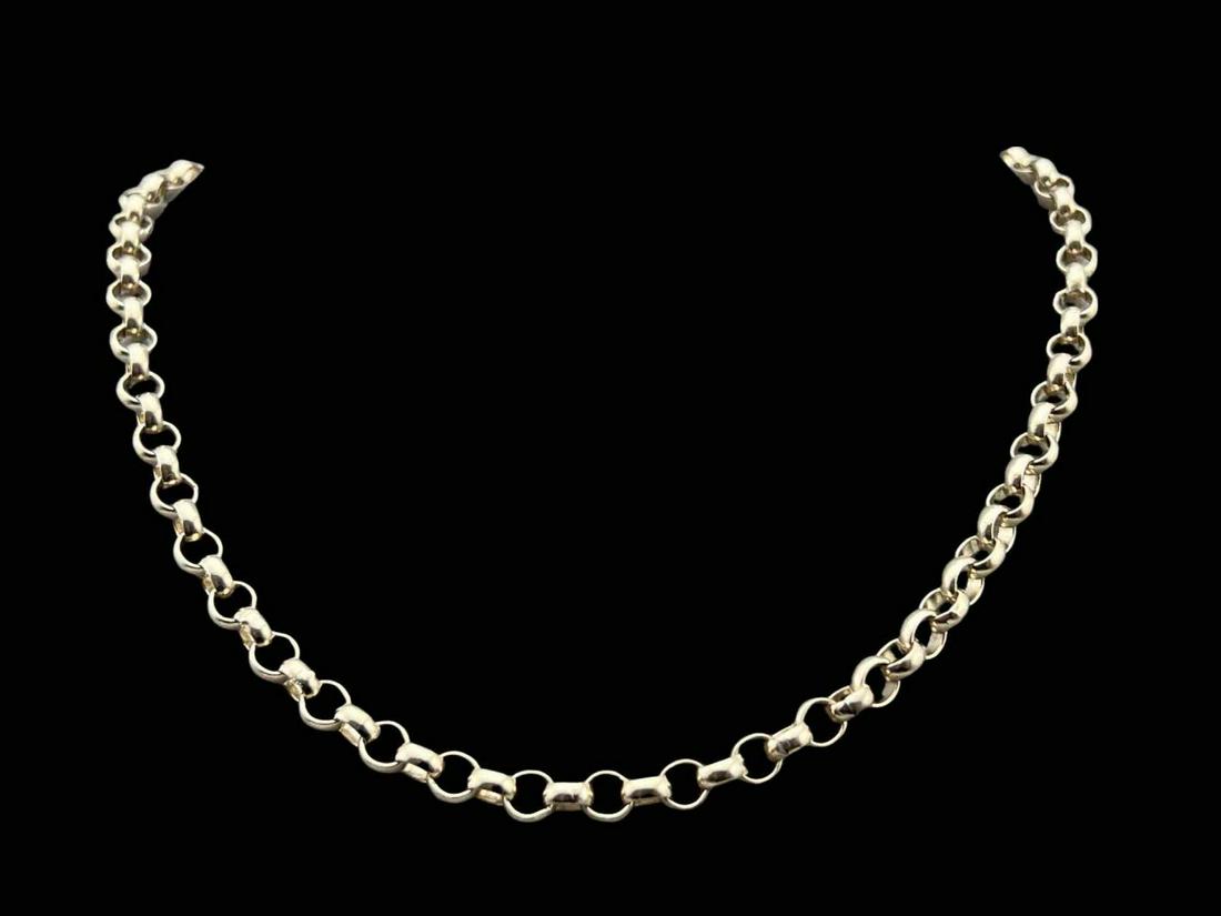 Sterling Silver Link Chain With Decorative Clasp (1 of 8)