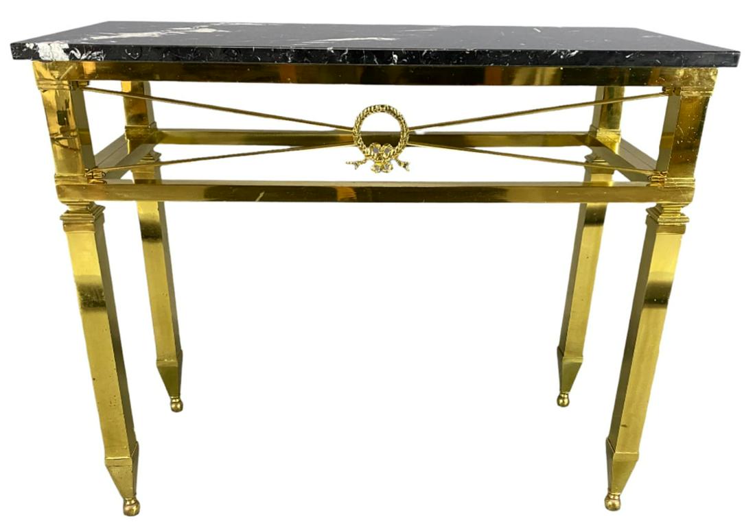 Italian Neoclassical Brass and Marble Table (1 of 17)