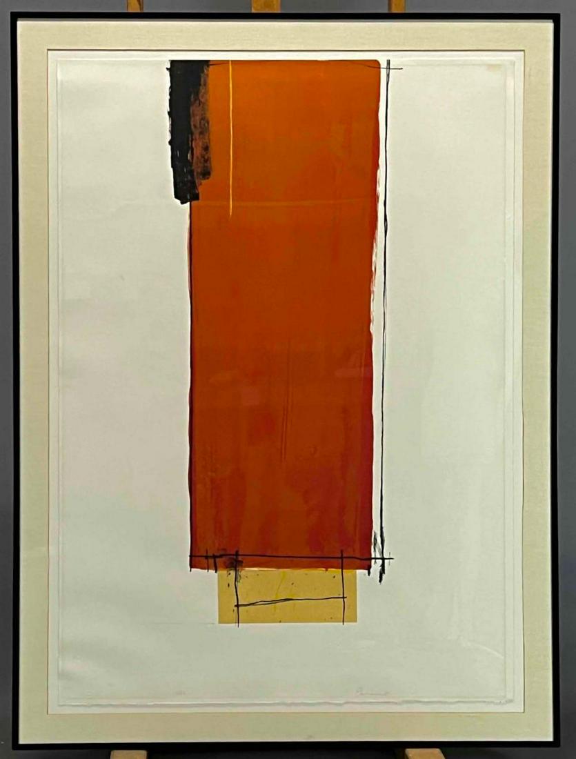 Mod Century Modernist Abstract Color Field Print, Unknown Artist (1 of 16)