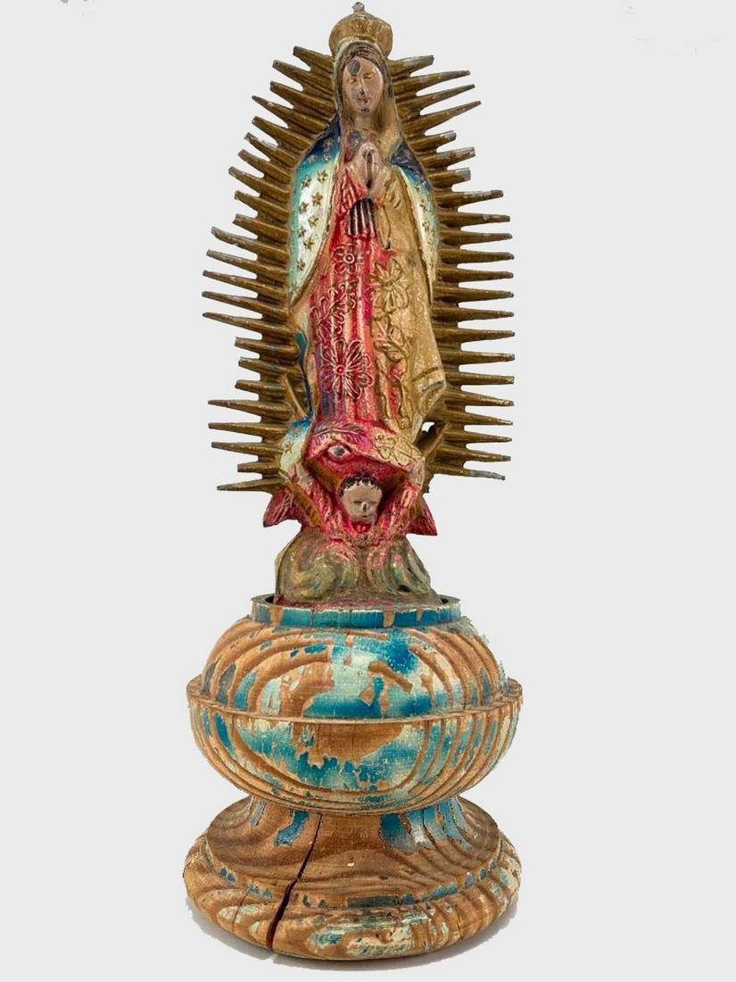 Mexican Folk Art Virgin Mary Sculpture (1 of 20)