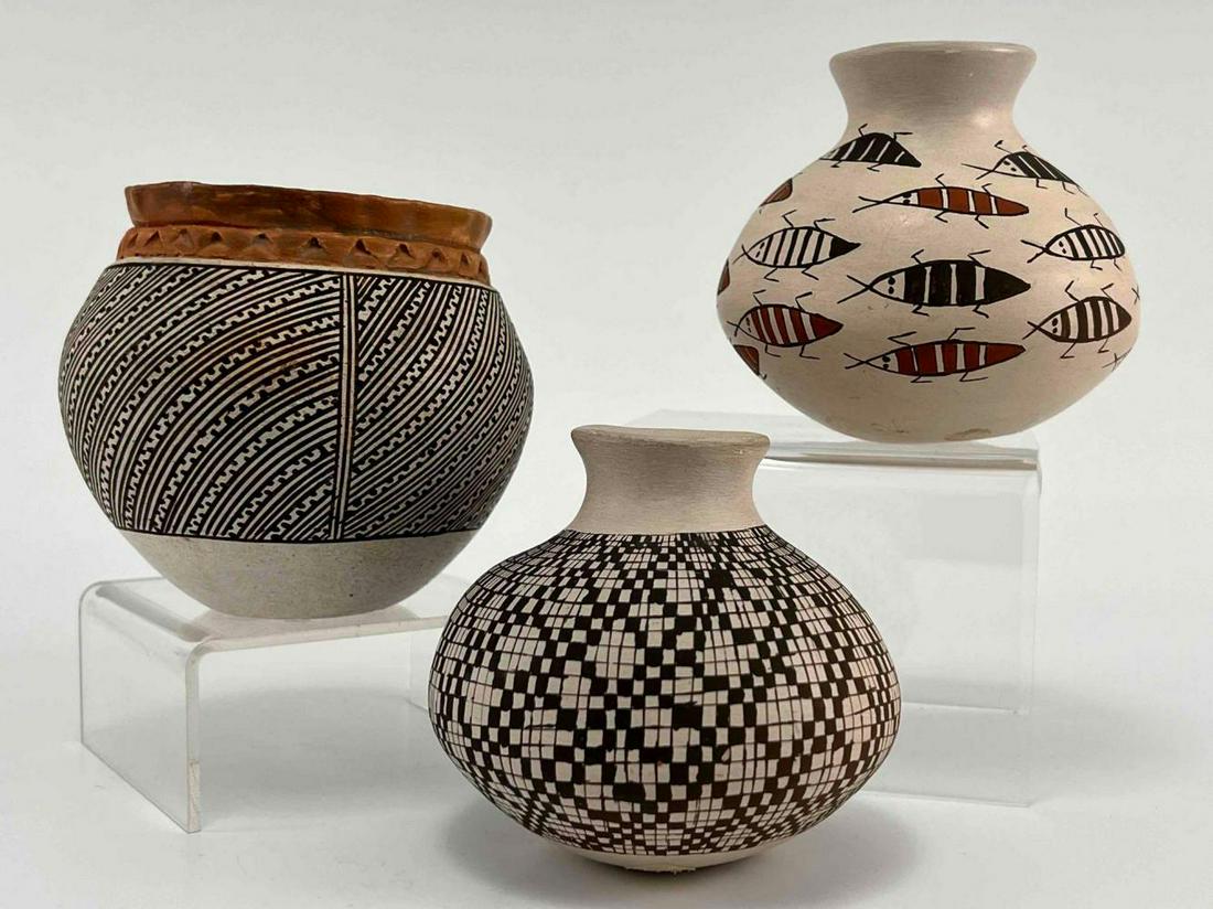 Two Acoma & 1 Mata Ortiz Pots (1 of 19)