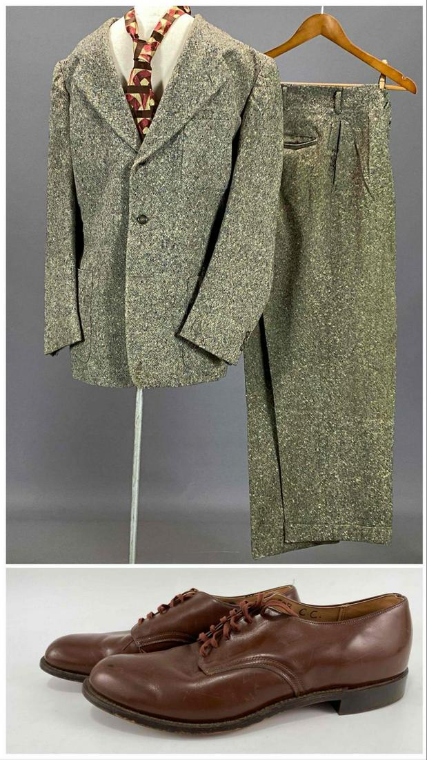 1940's Tweed Suit, Old Hollywood Costume (1 of 20)