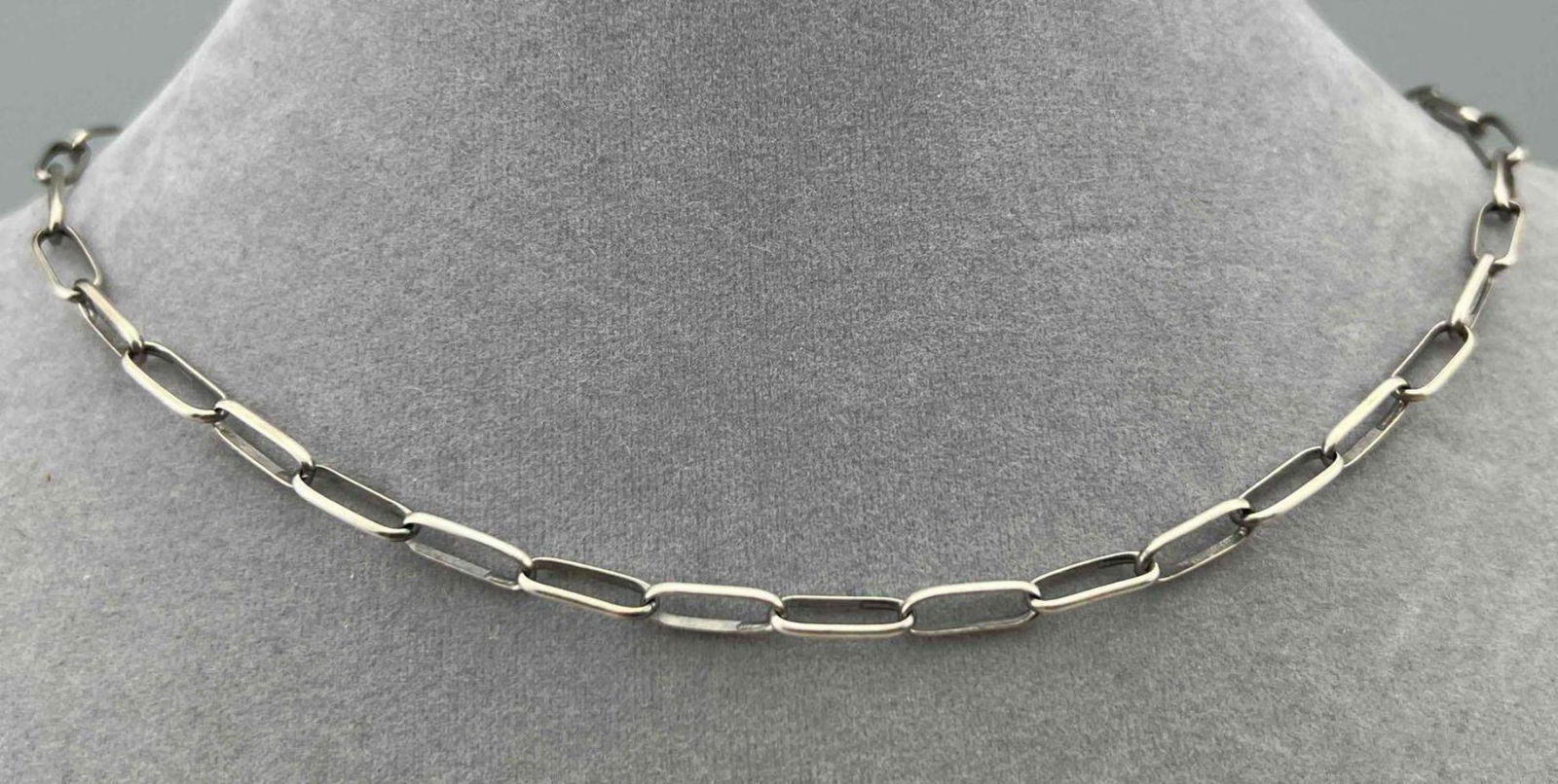 Navajo Handmade Sterling Silver Link Necklace (1 of 6)