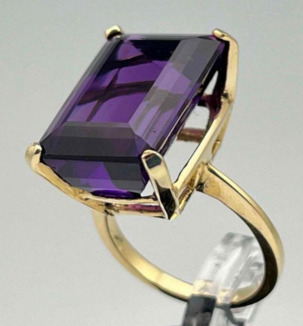 14K Gold 30ct Amethyst Ring (1 of 10)