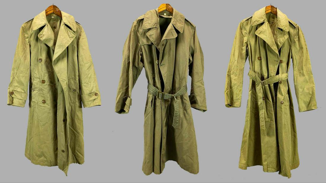 3 Military Trench Coats. (1 of 20)