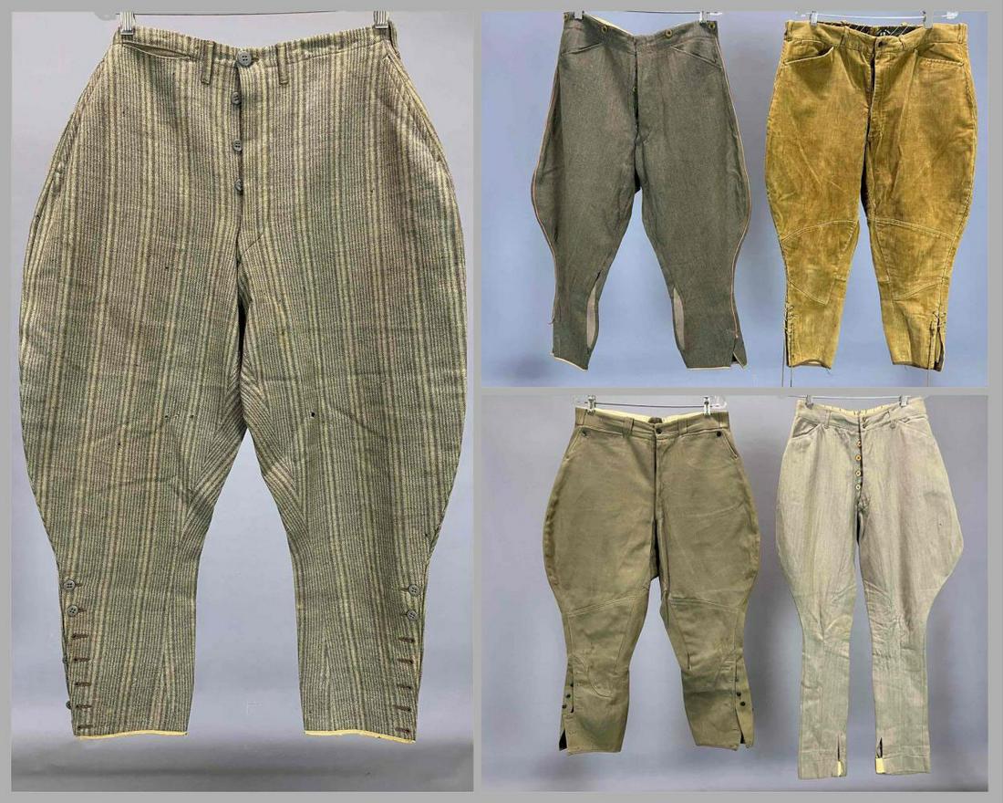 Five Pairs Of Mens Costume Officer Breeches: Five Pairs Of Mens Costume Officer Breeches. Two Pairs Marked United Costumers Inc, Manufacturers. One Pair Marked UCI 41. One Pair Marked MW2, DBL HALE.