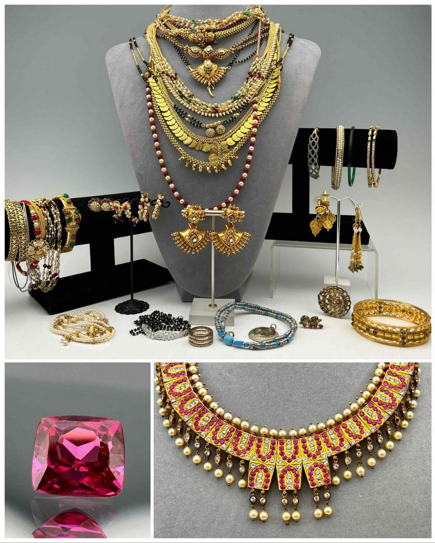 Large East Indian Costume Jewelry Lot (1 of 14)
