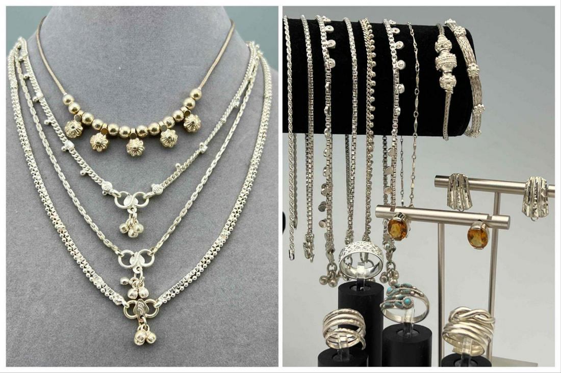 Large Sterling Silver Jewelry Lot (1 of 12)