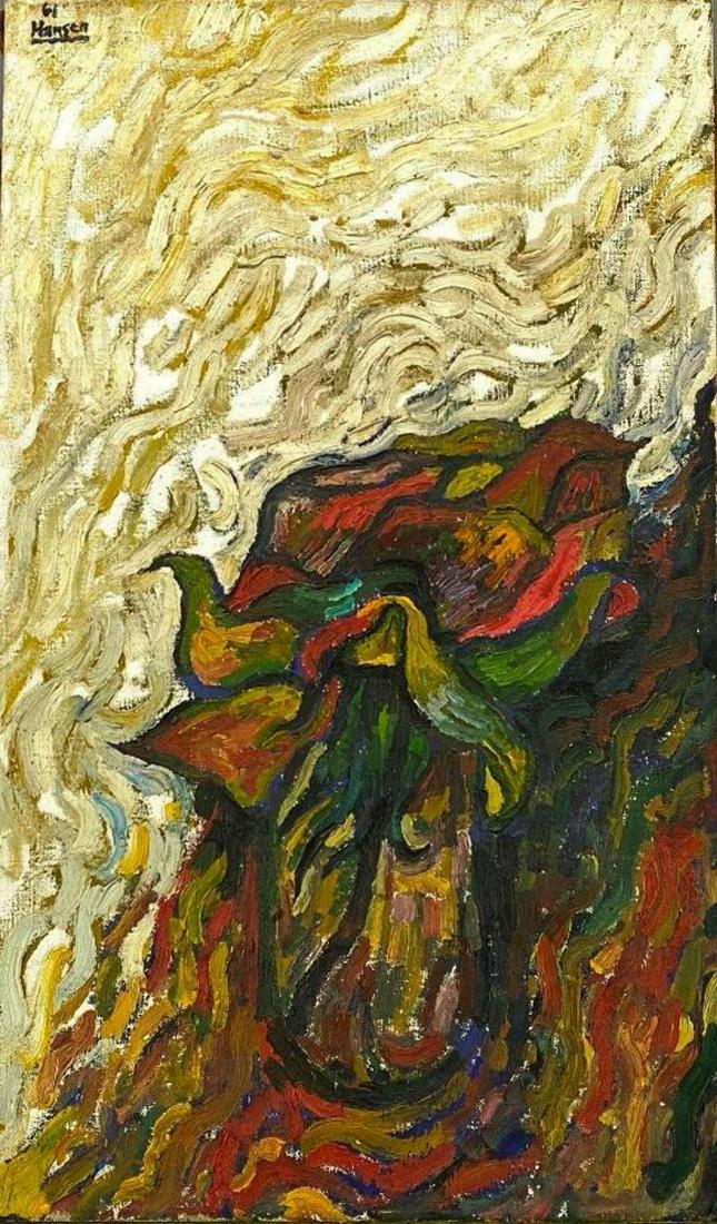 Art Hansen, Abstract Expressionist Still Life, Oil on Canvas (1 of 20)