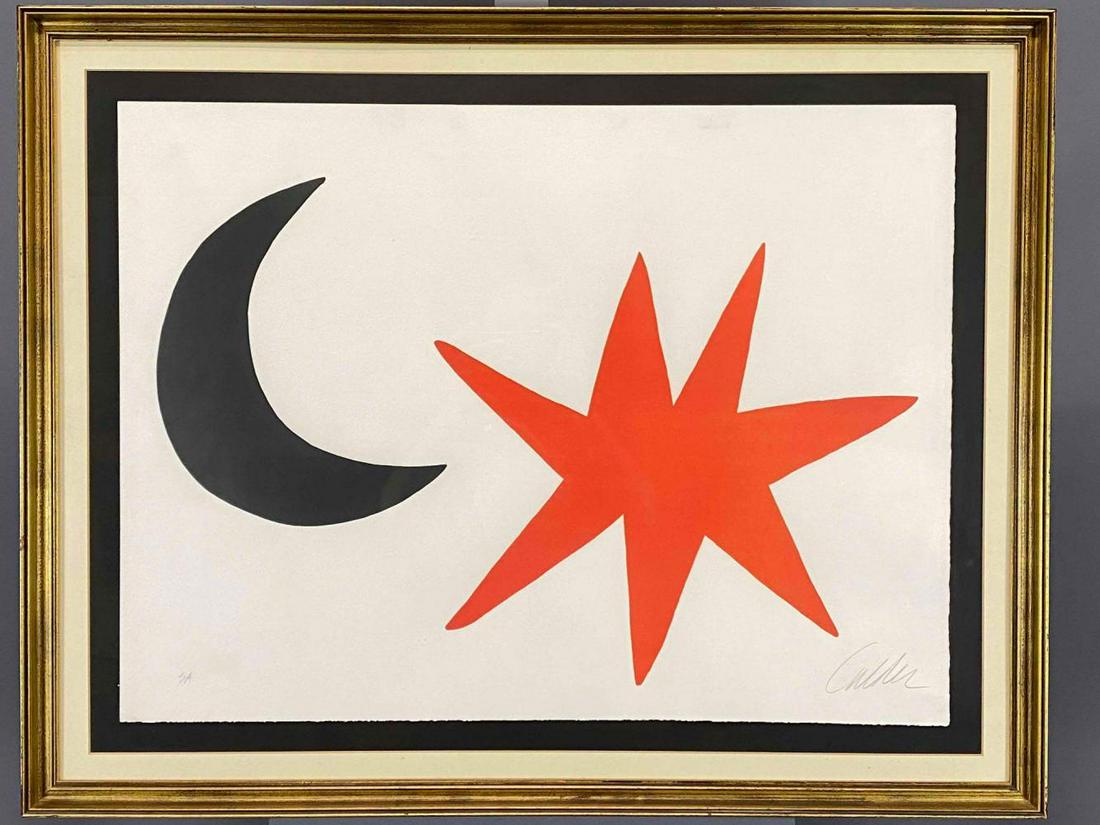 Red Star, Lithograph on Paper, Signed Calder (1 of 15)
