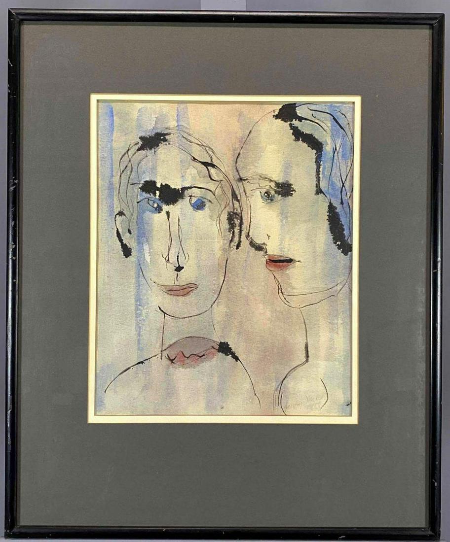Henry Miller, Deux Jeunes Filles, Watercolor on Paper (1 of 13)