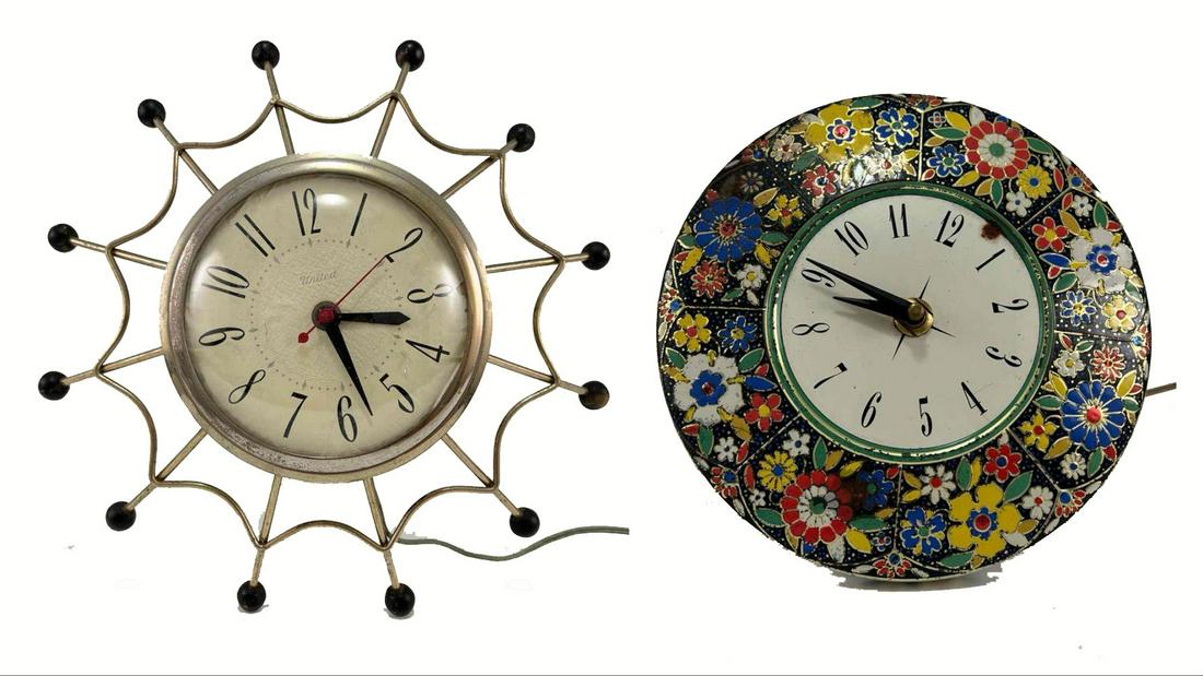 Two Mid Century Wall Clocks (1 of 20)