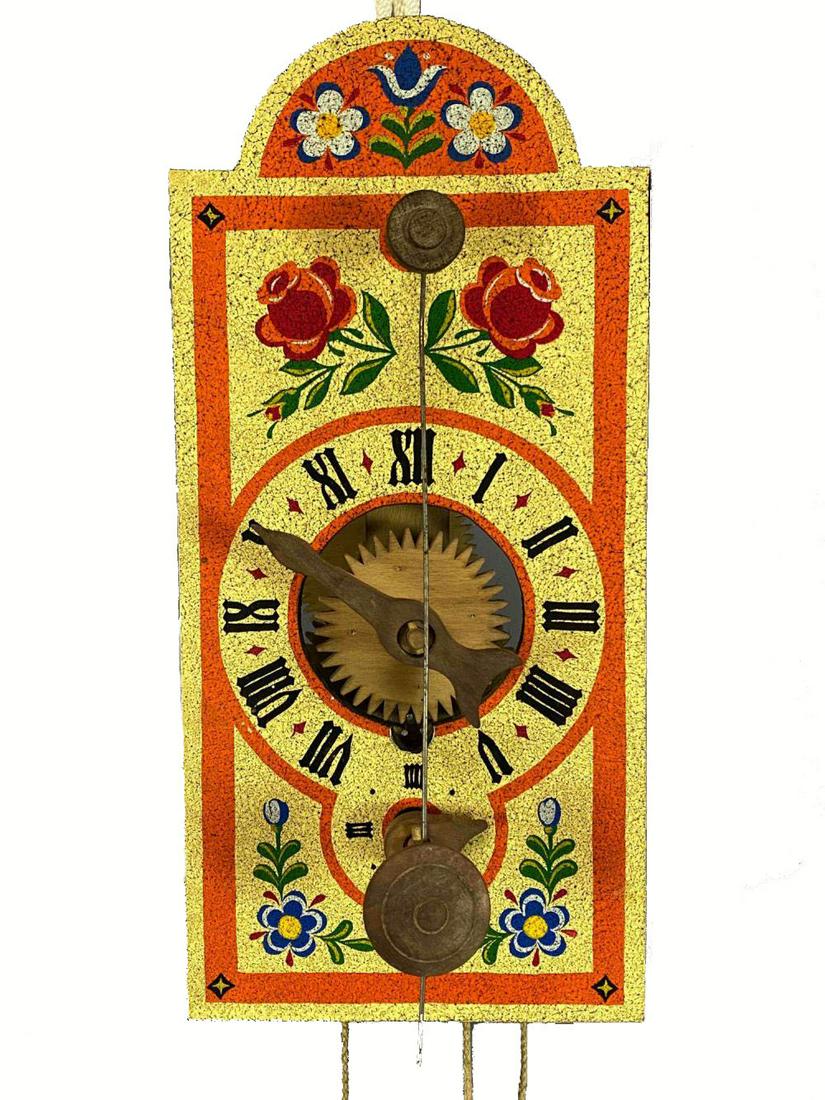 Painted Wooden Wall Clock (1 of 20)