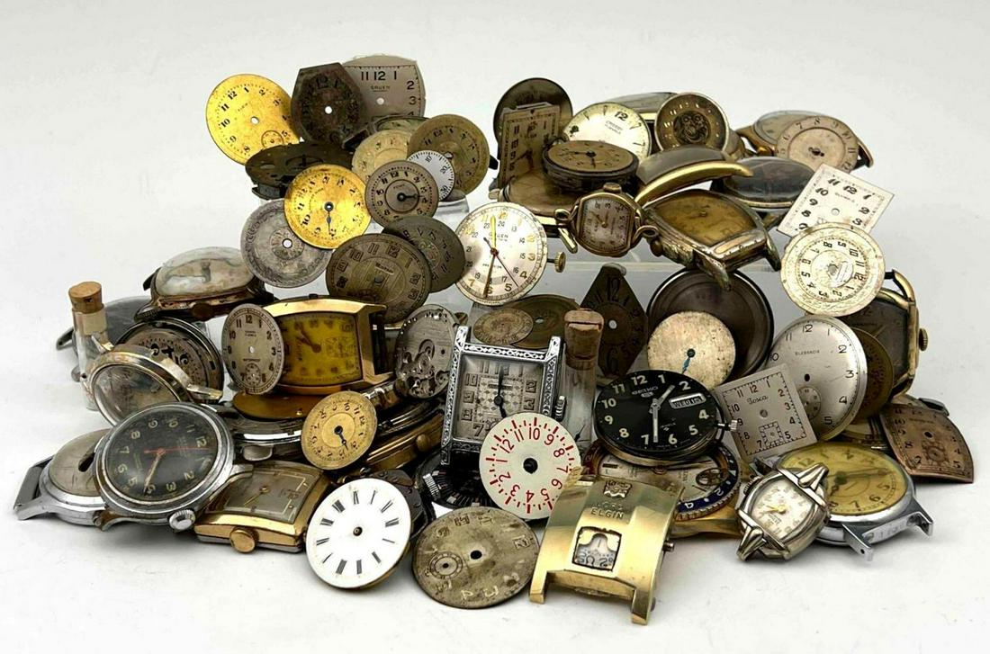 Lot Of Vintage And Antique Watch Faces And Parts (1 of 12)