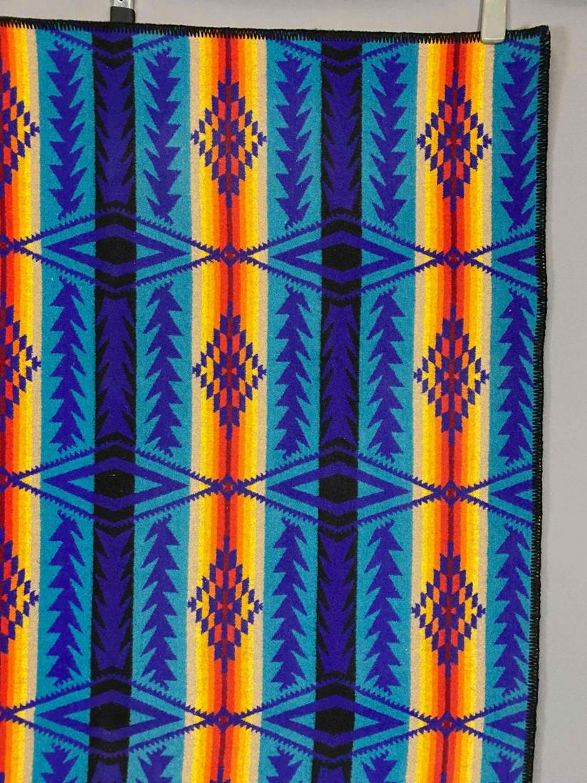 Blue And Orange Pendleton Saddle Blanket (1 of 19)