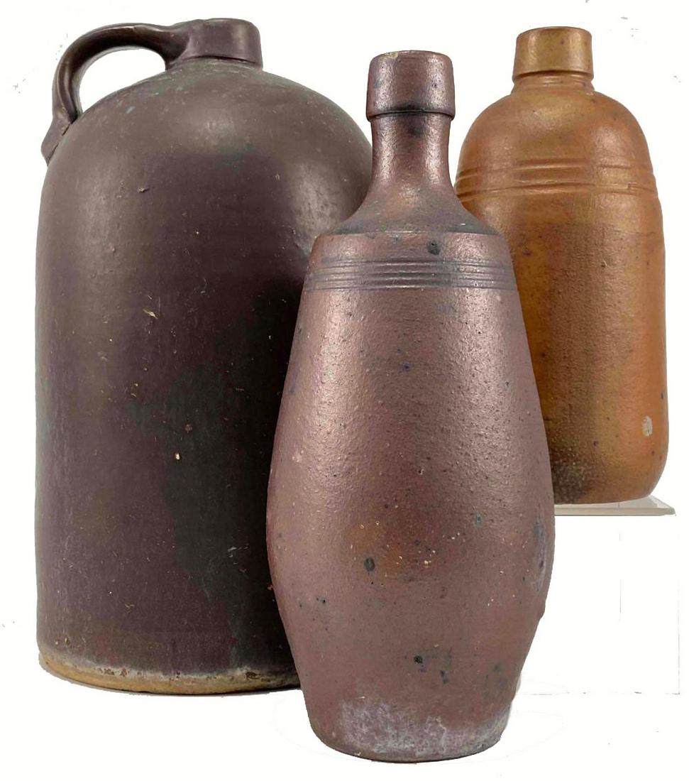 Lot of Three Stoneware Bottles and Jugs (1 of 20)