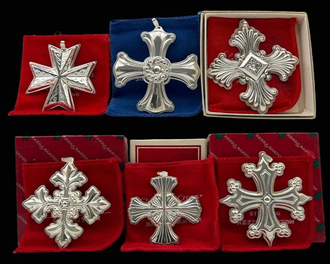 6 Sterling Silver Reed And Barton Christmas Ornaments (1 of 14)