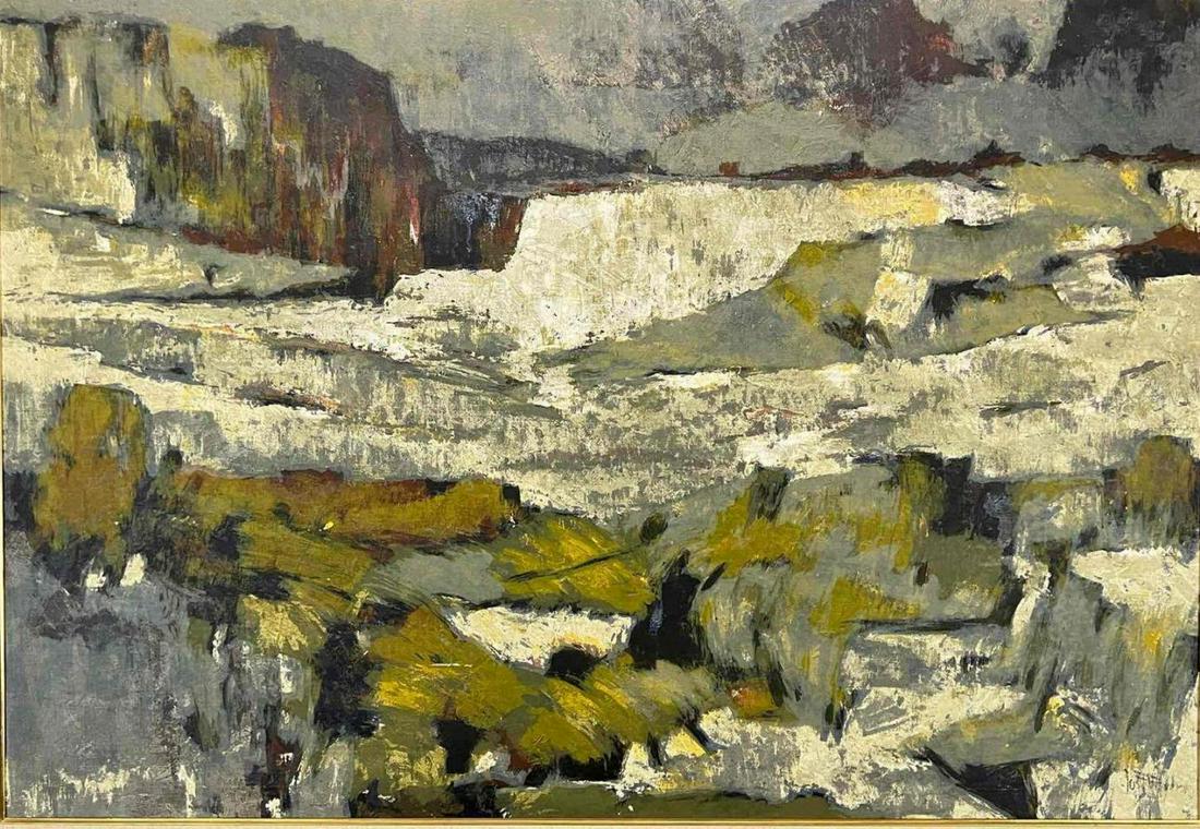 Jos Rovers, Mid Century Expressionist Landscape, Oil on Canvas (1 of 20)
