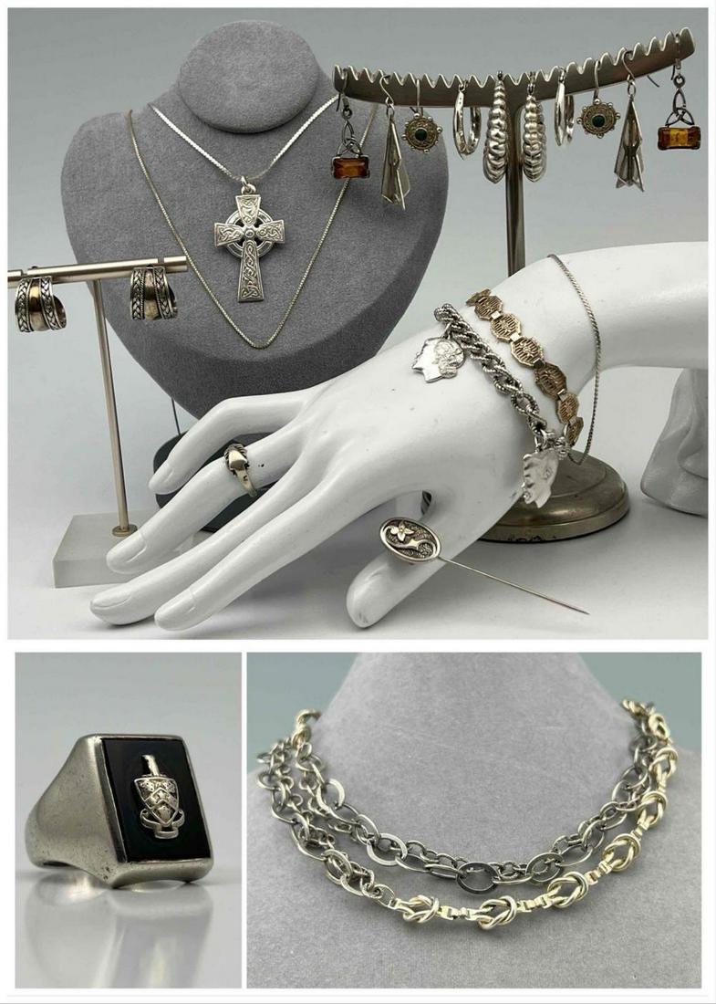 Large Sterling Silver Jewelry Lot (1 of 18)