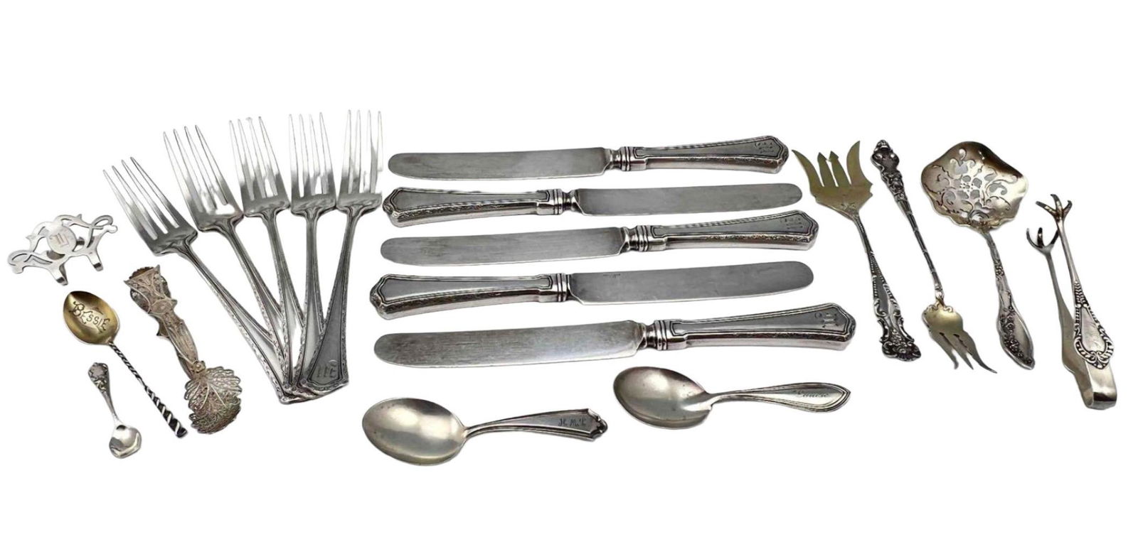20 Pieces Of Sterling Flatware (1 of 16)
