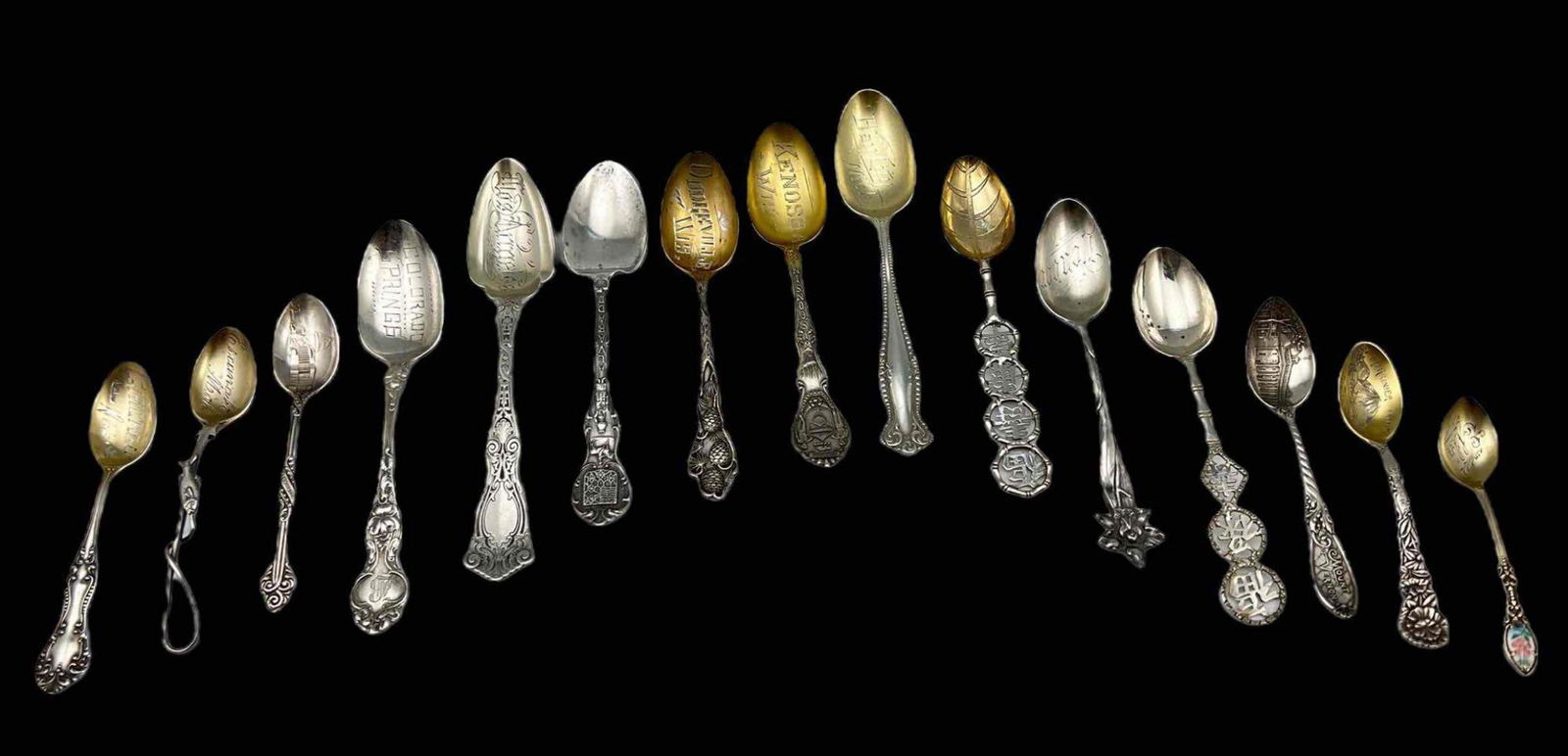 15 Sterling Silver Souvenir Spoons (1 of 18)