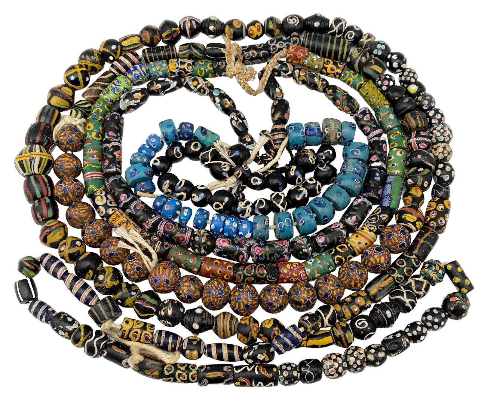 Six Strands of African Venetian Trade Beads (1 of 12)