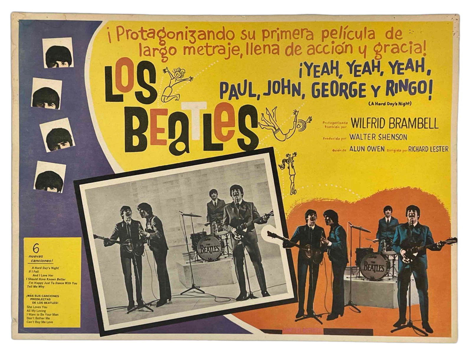 The Beatles Spanish Lobby Card from Mexico Tour (1 of 18)
