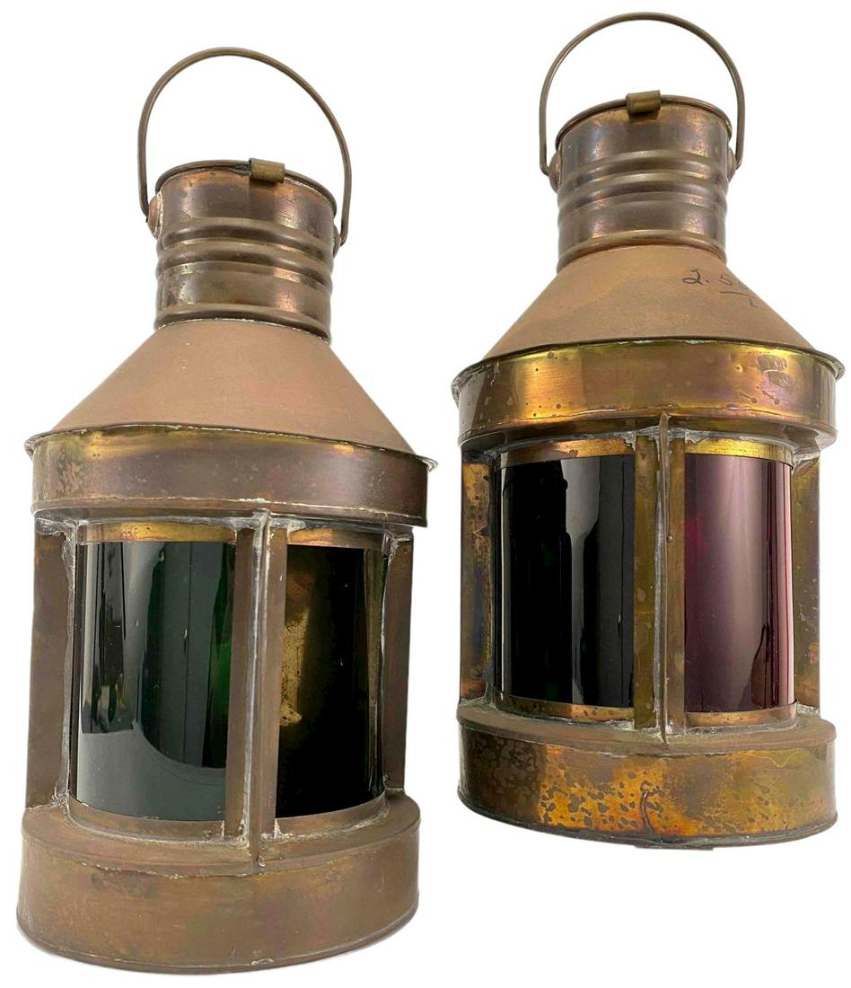 Pair of Brass Maritime Lanterns (1 of 19)