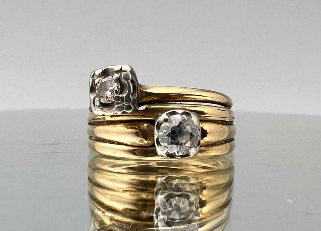 14K Diamond & White Sapphire Ring (1 of 7)