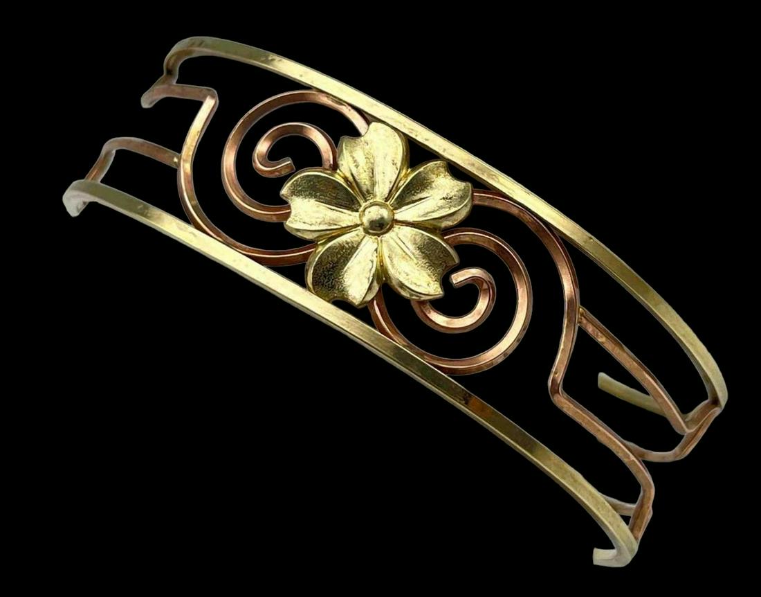 Vintage 14K Gold Krementz Bracelet (1 of 8)