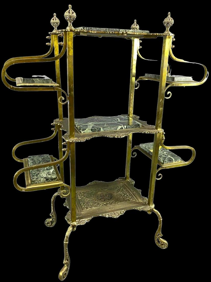 Antique Brass and Marble Stand (1 of 19)